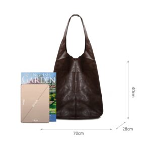 FLO-MOTOR Large Carry on Handbags Oversized Tote Bags for Women Hobo and Shoulder Bags Soft PU Leather Shopping Bag