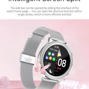 Smart Watches for Women with Blood Pressure (Answer/Make Call), 1.32'' Bluetooth Smartwatch for Android iPhone Compatible, Fitness Tracker with Heart Rate, Blood Oxygen, Sleep Monitor, Best Gifts