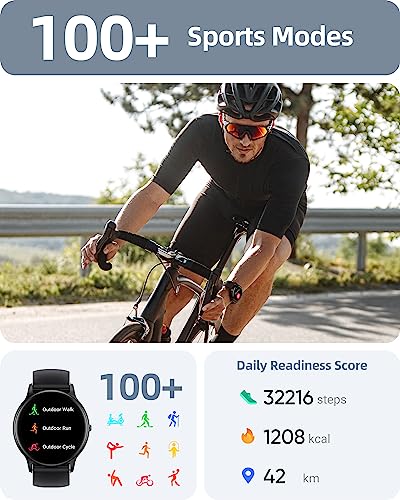 Parsonver Smart Watch for Men Women(Answer/Make Calls), HD Screen Fitness Tracker IP68 Waterproof 100+ Sports Modes Heart Rate Sleep Monitor, Pedometer, Smartwatch for Android Phones/iPhone Compatible