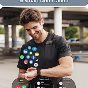 Parsonver Smart Watch for Men Women(Answer/Make Calls), HD Screen Fitness Tracker IP68 Waterproof 100+ Sports Modes Heart Rate Sleep Monitor, Pedometer, Smartwatch for Android Phones/iPhone Compatible