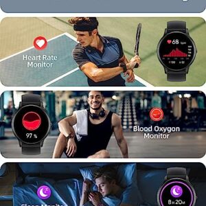 Parsonver Smart Watch for Men Women(Answer/Make Calls), HD Screen Fitness Tracker IP68 Waterproof 100+ Sports Modes Heart Rate Sleep Monitor, Pedometer, Smartwatch for Android Phones/iPhone Compatible