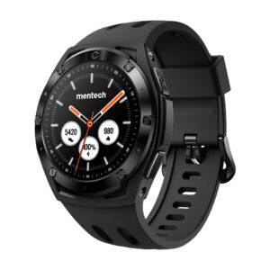 Mentech Xe1 Smartwatch, Lightweight Fitness Tracker with 1.2” Touch Screen, 110 Sport Modes, GPS, Sunlight-Visible, 5ATM Waterproof, 14-Day Battery Life, for Android and iOS Phones