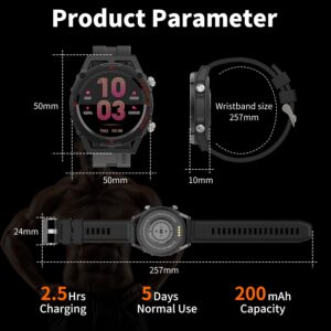 KINGSTAR Smart Watches - 1.32" Smartwatch for Men with Text and Call | Fitness Tracker Watch with Heart Rate Sleep Monitor,AI Voice, Pedometer, IP67 Waterproof Smart Watches for Android iOS Phones