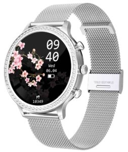 smart watch for women bluetooth call ladies smartwatch 1.32" diamond 100+ watch dials sleep tracker for android ios phones