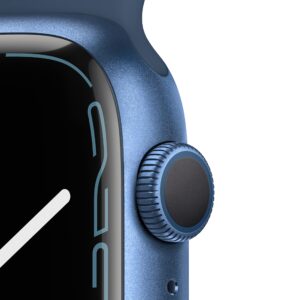 Apple Watch Series 7 (GPS, 45MM) - Blue Aluminum Case with Abyss Blue Sport Band (Renewed Premium)