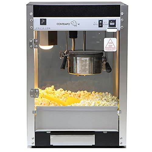 Paragon Contempo Pop 4 Ounce Popcorn Machine for Professional Concessionaires Requiring Commercial Quality High Output Popcorn Equipment, Black, (1104220)