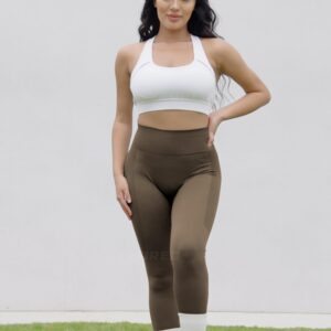 YEOREO Amplify Leggings for Women Seamless Scrunch Leggings Butt Lifting Gym High Waisted Athletic Leggings Coffee