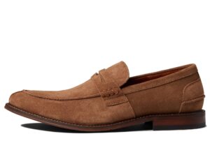 stacy adams men's marlowe penny slip-on loafer, dark tan suede, 7.5