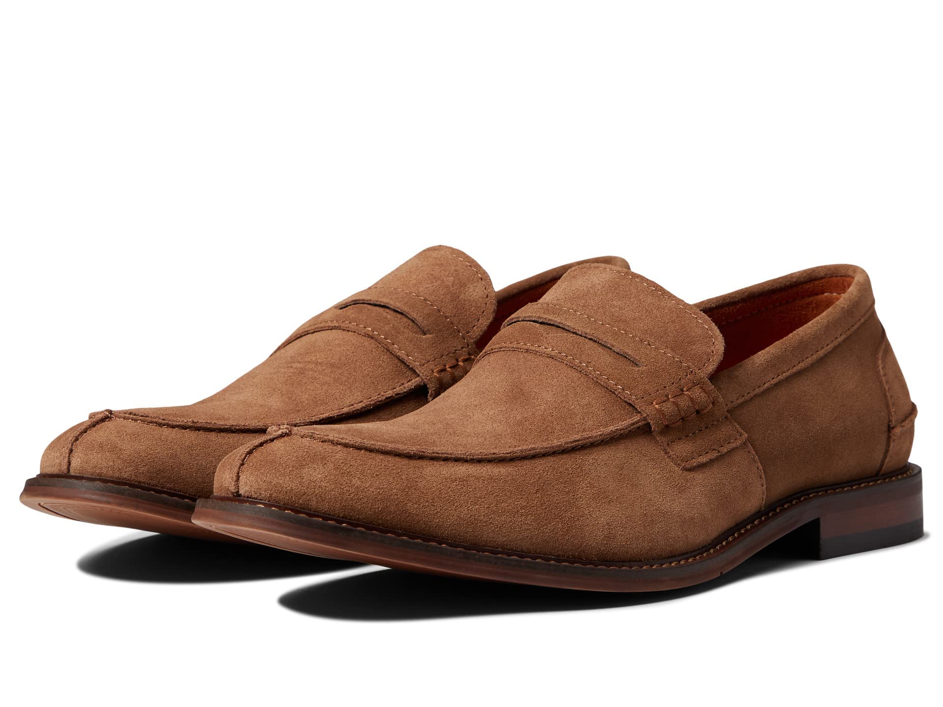 Stacy Adams Men's Marlowe Penny Slip-On Loafer, Dark TAN Suede, 7.5