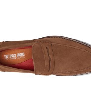 Stacy Adams Men's Marlowe Penny Slip-On Loafer, Dark TAN Suede, 7.5