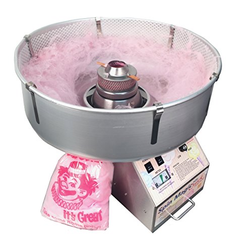 Paragon - Manufactured Fun Spin Magic 5 Quick Release Head Cotton Candy Machine with Metal Bowl for Professional Concessionaires Requiring Commercial Quality & Construction, Pink