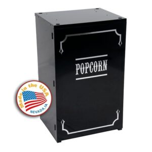 paragon - manufactured fun premium popcorn stand for 6 and 8-ounce 1911 originals popcorn machine (black), medium, (3070920)