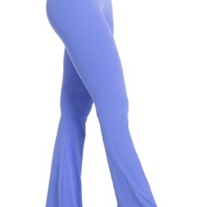 Sunzel Flare Leggings, Crossover Yoga Pants with Tummy Control, High Waisted and Wide Leg, No Front Seam Periwinkle Medium