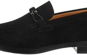 Stacy Adams Men's Neville Moc-Toe Slip-On Penny Loafer, Black Suede, 10 M US