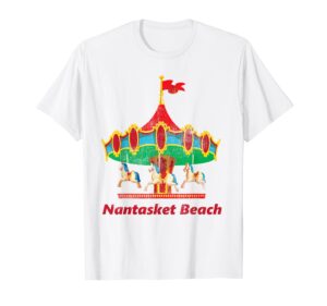 nantasket beach hull massachusetts paragon park carousel t-shirt