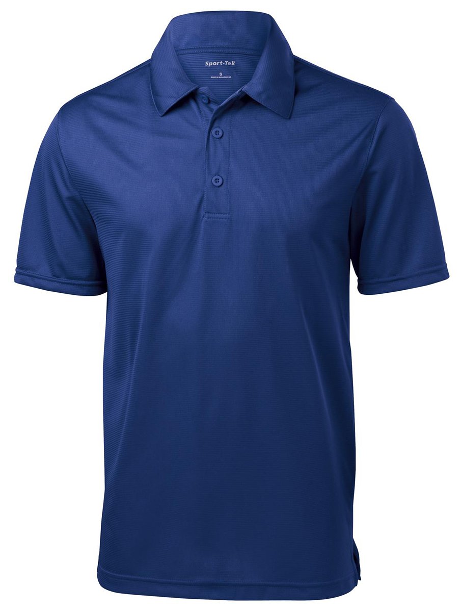 SPORT-TEK Mens PosiCharge Active Textured Polo, Medium, True Royal