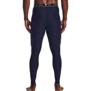 Under Armour Men's HeatGear Armour Leggings , Midnight Navy (410)/White, Small