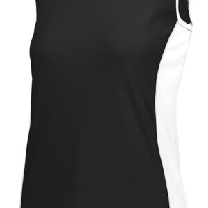 Augusta Sportswear Womens Paragon Jersey 2XL Black/White/Silver Grey