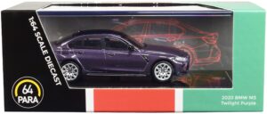 2020 m3 g80 twilight purple metallic with black top 1/64 diecast model car by paragon models pa-55207