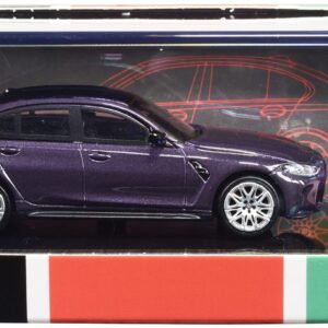 2020 M3 G80 Twilight Purple Metallic with Black top 1/64 Diecast Model Car by Paragon Models PA-55207