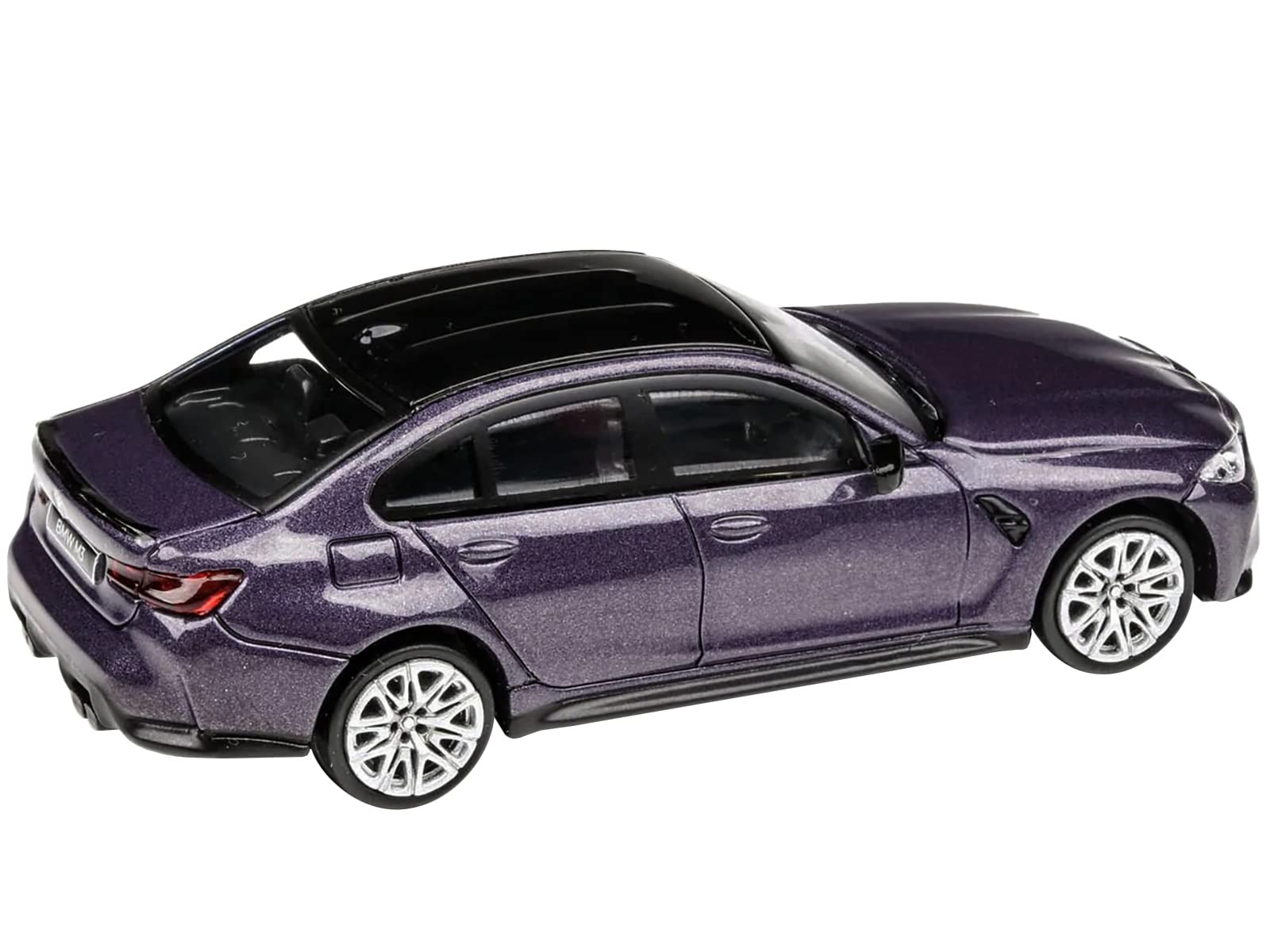 2020 M3 G80 Twilight Purple Metallic with Black top 1/64 Diecast Model Car by Paragon Models PA-55207