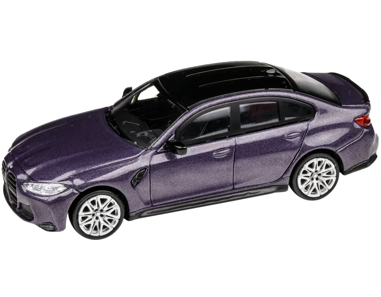 2020 M3 G80 Twilight Purple Metallic with Black top 1/64 Diecast Model Car by Paragon Models PA-55207