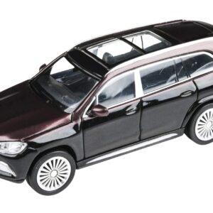 Paragon Models MB Maybach GLS 600 with Sunroof Rubellite Red and Obsidian Black Metallic 1/64 Diecast Model Car by Paragon PA-55304