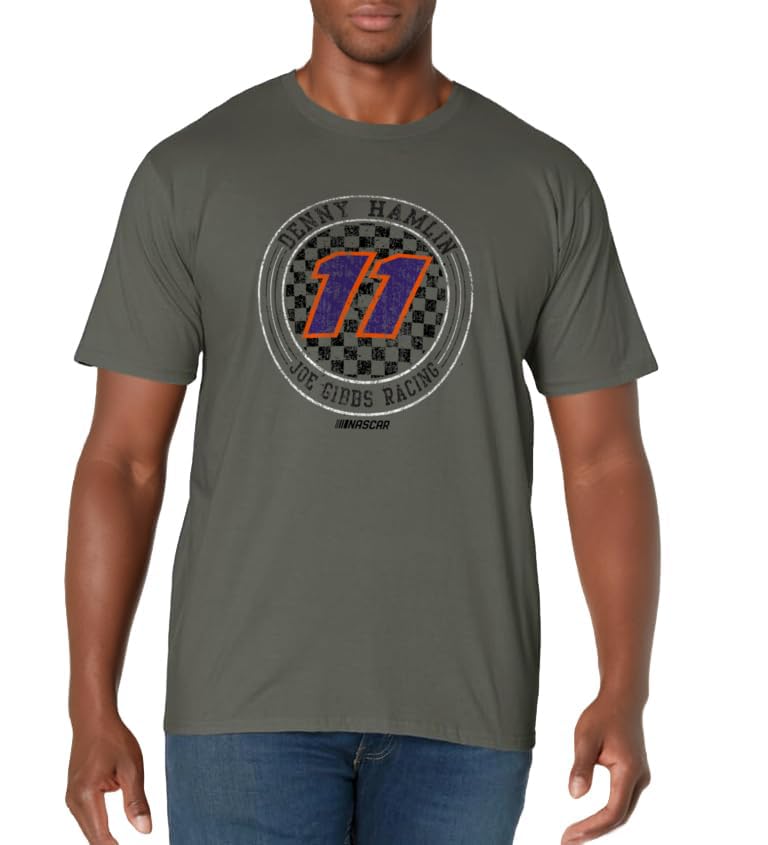 NASCAR - Denny Hamlin - Checkered Circle T-Shirt