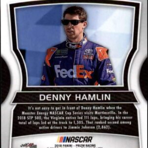 2018 Panini Prizm #26 Denny Hamlin FedEx Express/Joe Gibbs Racing/Toyota Racing Card