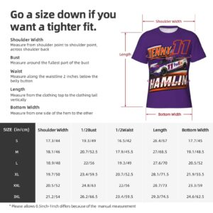 Denny Hamlin 11 Men's T-Shirt Crewneck T-Shirt Tight Sport Short Sleeve Classic Printing Performance