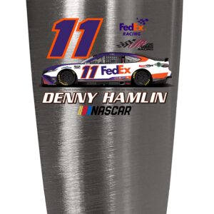 R and R Imports Nascar #11 Denny Hamlin 16 oz Stainless Steel Tumbler Car Design (Stainless Steel)