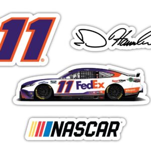 Denny Hamlin #11 Nascar 4 Pack Laser Cut Decal