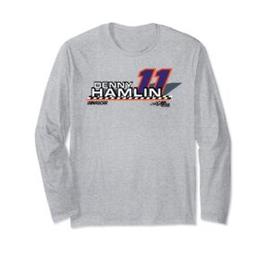 nascar - denny hamlin - drop shadow long sleeve t-shirt