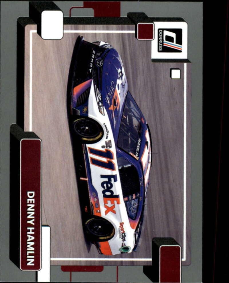 2023 Donruss Racing Silver #124 Denny Hamlin FedEx Express/Joe Gibbs Racing/Toyota Cars Official NASCAR Trading Card (Stock Photo Shown, Near Mint to Mint Condition)