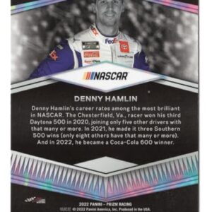 AUTOGRAPHED Denny Hamlin 2022 Panini Prizm Racing BRILLIANCE Signed NASCAR Collectible Insert Trading Card with COA