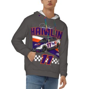 ASFRSH Denny Hamlin 11 Men'S Pullover Hoodie Casual Hooded Sweatshirt Best Hoodies Sportswear Tracksuit