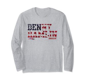 nascar - denny hamlin - americana long sleeve t-shirt