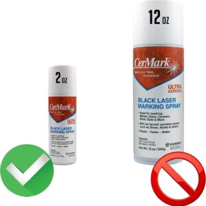 CerMark Ultra Laser Marking Aerosol, Improve Lasered Work, All In One High Performance Laser Marketing Aerosol For Metal, (2-Pack), 2 Oz