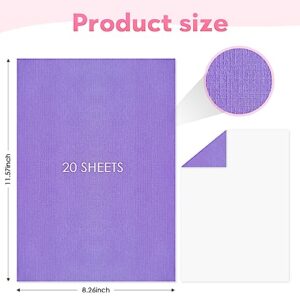 20 Sheets Rainbow Colorful Cardstock Textured Assorted Colored Paper 250gsm Single-Sided Printed Thick Card Stock for Card Making, Scrapbooking