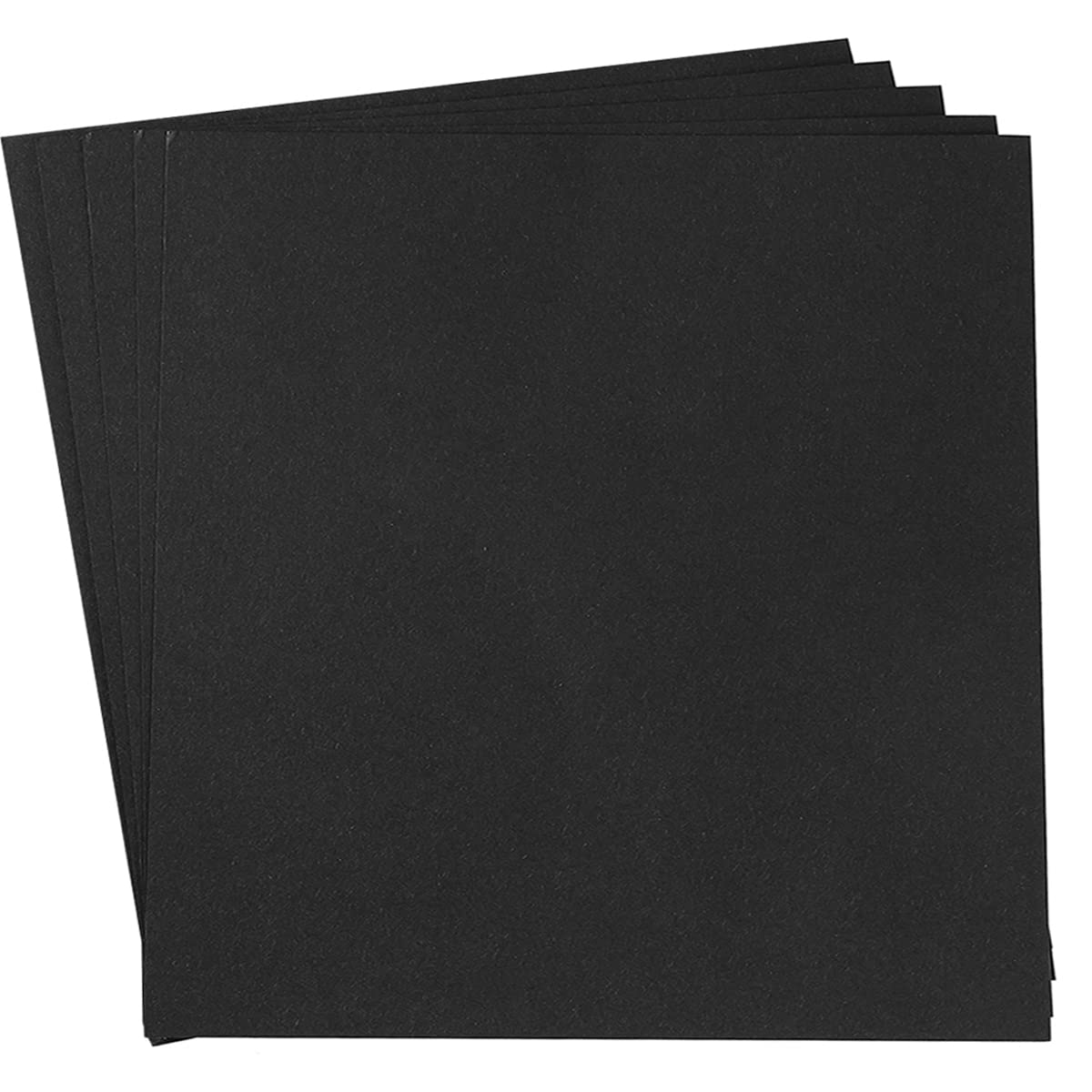 50 Sheets 12 x 12 Thick Paper Cardstock Blank Cards Colorful for DIY Crafts Cards Making, Invitations, Scrapbook Supplies (Black)