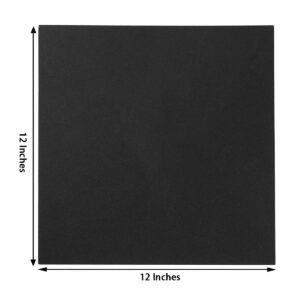 50 Sheets 12 x 12 Thick Paper Cardstock Blank Cards Colorful for DIY Crafts Cards Making, Invitations, Scrapbook Supplies (Black)