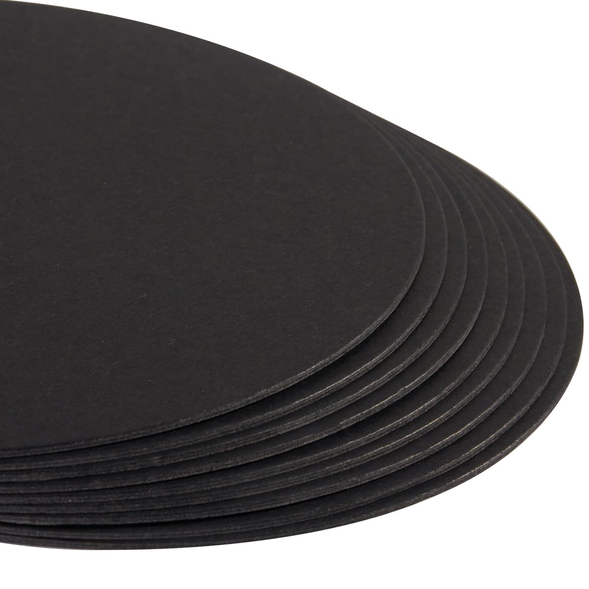 36 Pieces Round Blank Cards Cardstock Thick Cards Small Round Art Paint Board for Mandala Painting DIY Coasters Painting Writing and Decorations (Black, Diameter-6 and 4 in)