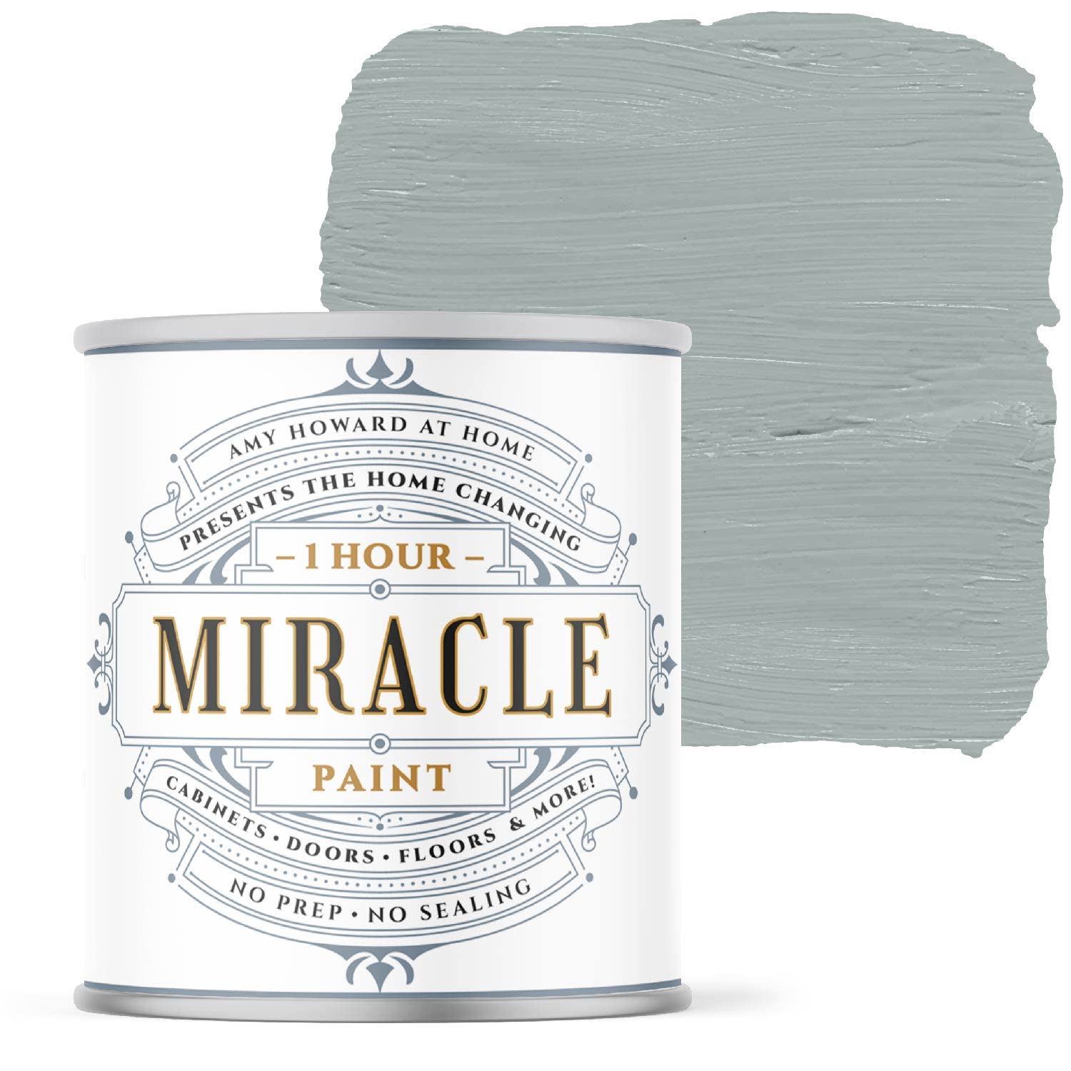 AMY HOWARD AT HOME - One Hour Miracle Paint - Water-Based Enamel Paint - Scrubbable Eggshell Finish Furniture Paint - All In One Paint - No Stripping, Sanding, or Priming - 32 OZ - Bergere Blue