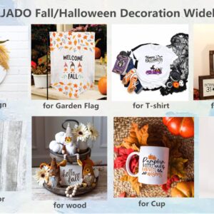 JAJADO Self Adhesive Silk Screen Stencils Pumpkin Kisses Harvest Autumn Wild Flowers Fall Shirt Mesh Transfers Reusable Chalk Paint Stencils for Wood/Fabric/Pillow/Wall DIY Home Decor Craft Project