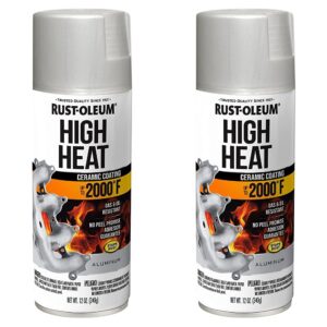 rust-oleum 248904 automotive high heat spray paint, 12 ounce (pack of 2), flat aluminum