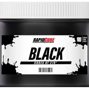 Rapid Cure® Screen Printing Ink Black (8 oz.) - Plastisol Ink for Screen Printing Fabric - Low Temperature Curing Plastisol by Screen Print Direct® - Black Plastisol Ink for Silk Screen