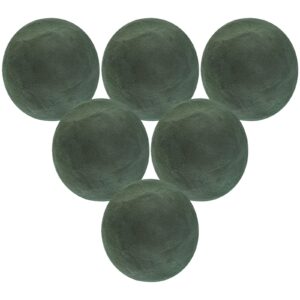 6 pcs flower round brown dry floral foam blocks for wedding birthdays decorations 3.54 inch