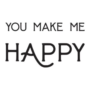 Spellbinders You Make Me Happy BetterPress Letterpress Press Plates, Metal