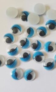 craftbuddy us 100pcs 12mm round flatbacked blue wiggle eyes without adhesive