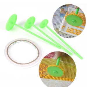 3Pk Diamond Painting Drill Dot Wheel Pen Accessory Kit, Round Square Gem Dot Multi Pick Placer by DPG - The Diamond Painting Group